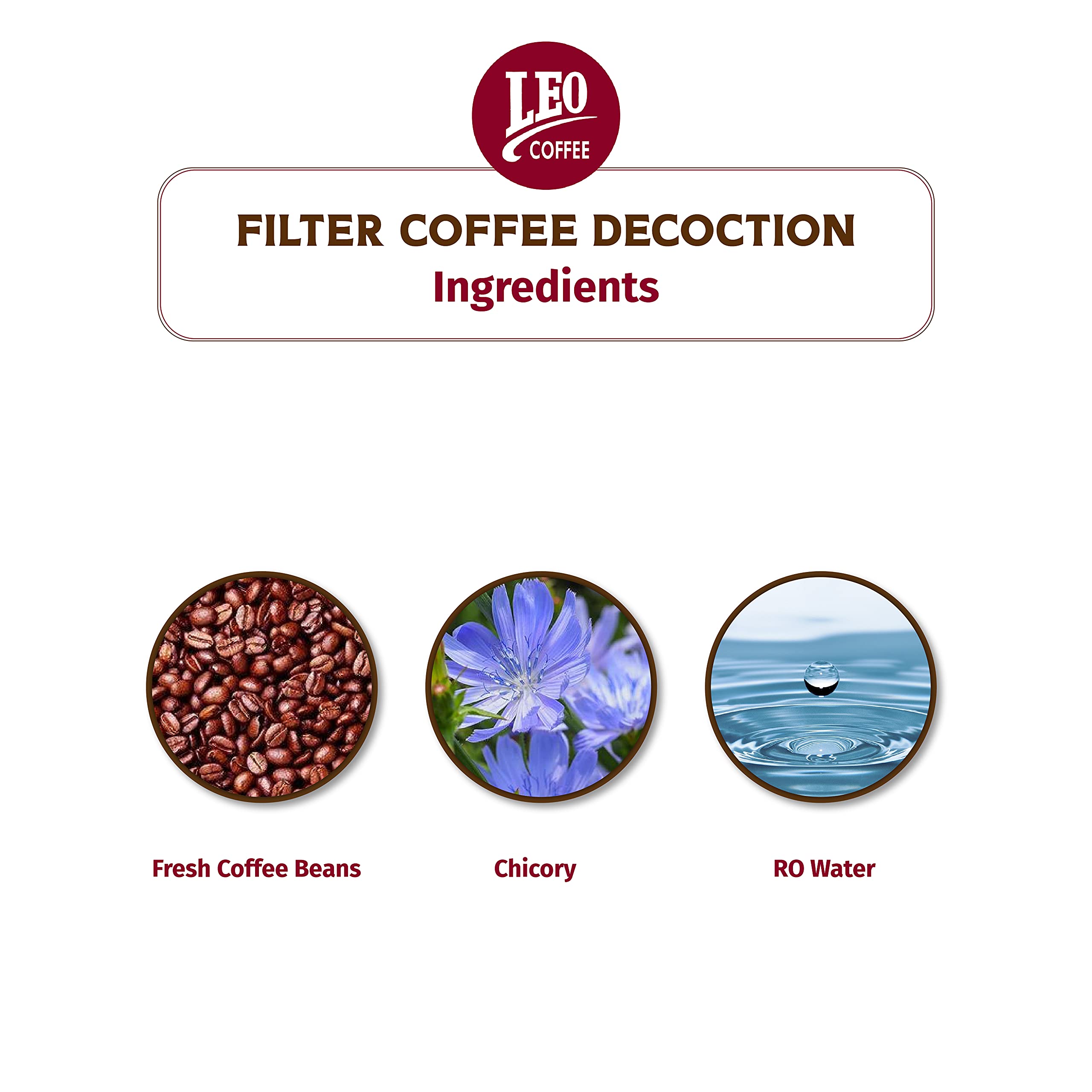 Leo Coffee Filter Coffee Decoction, 80:20 Coffee:Chicory Mix